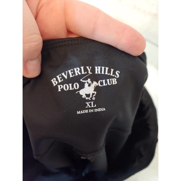 Beverly Hills Polo Club Women's Black‎ Solid Mid Rise Cropped Leggings Size XL - Picture 3 of 7
